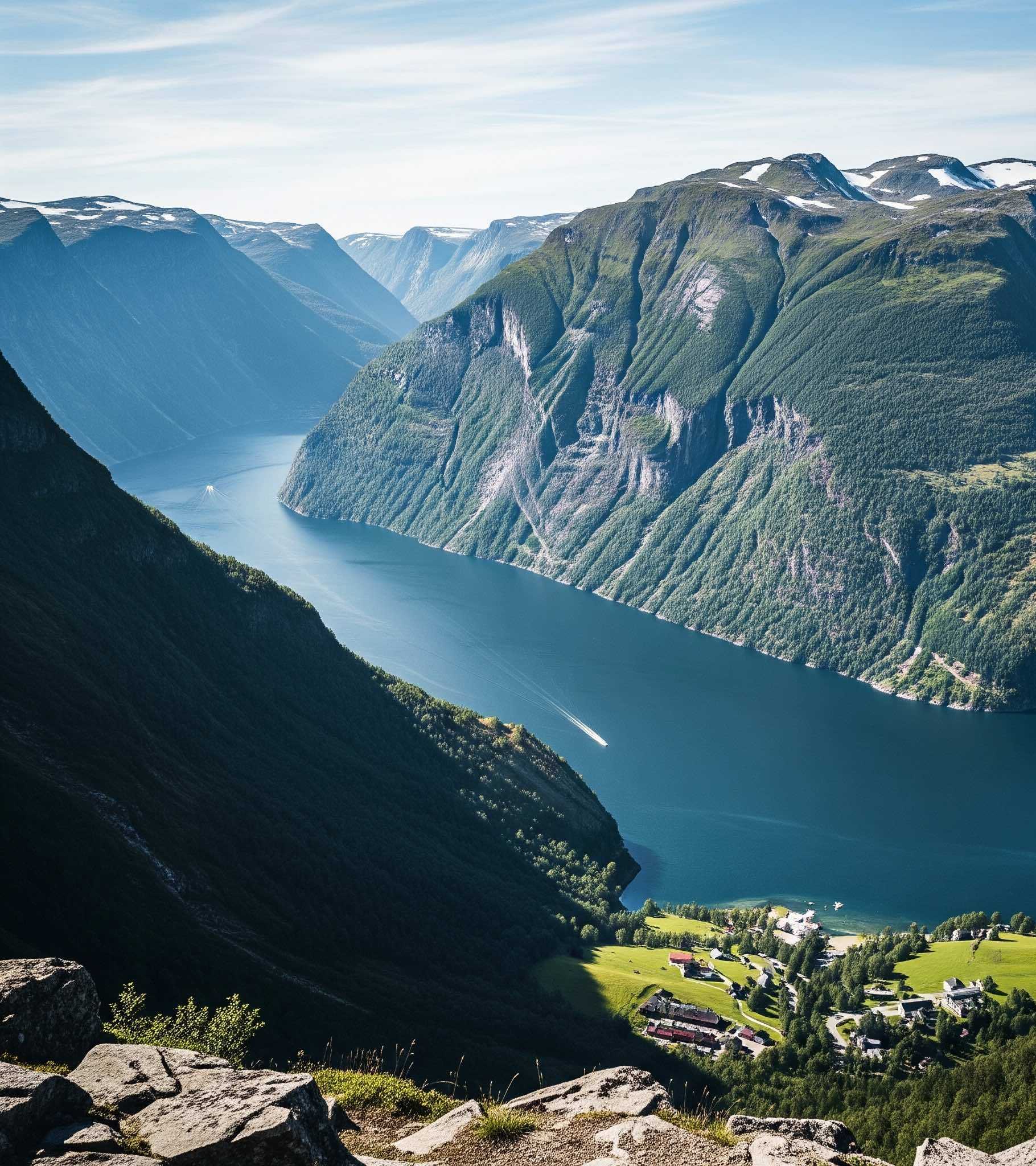 Storslått norsk fjordlandskap